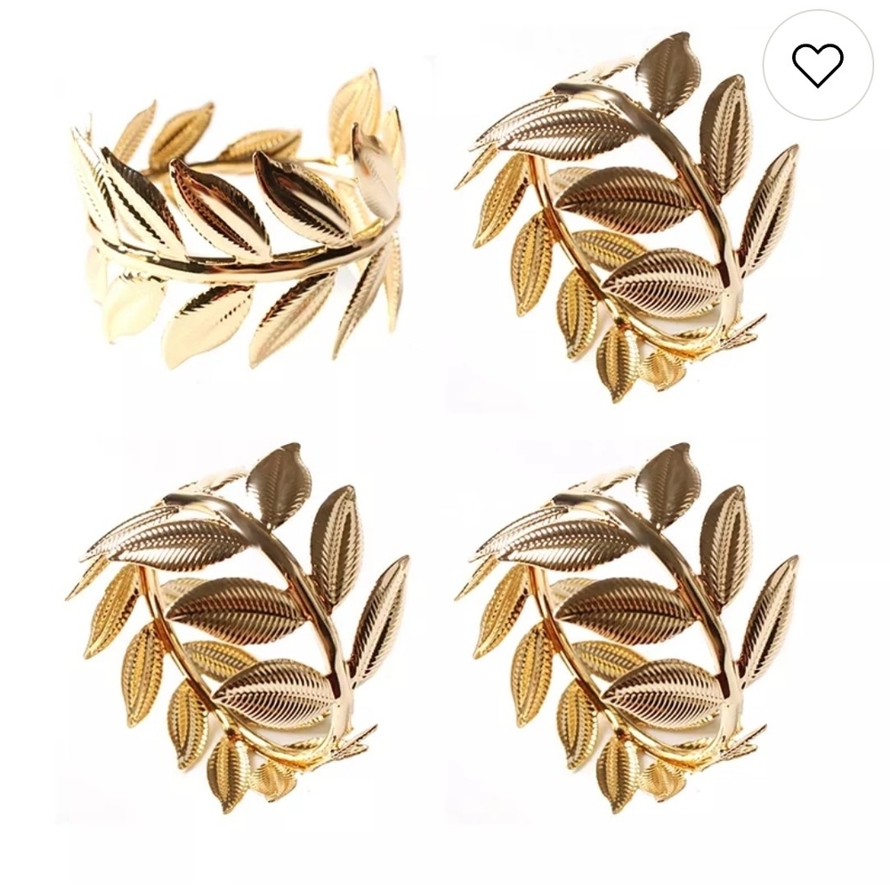 8 Spring Leaf Napkin Rings - Picture 3 of 3